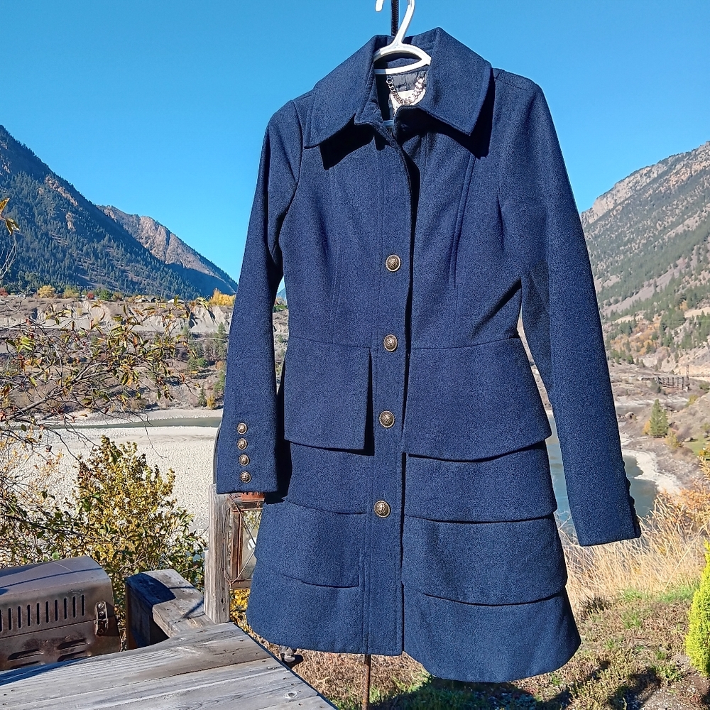 BB Dakota Navy Blue Pea Coat